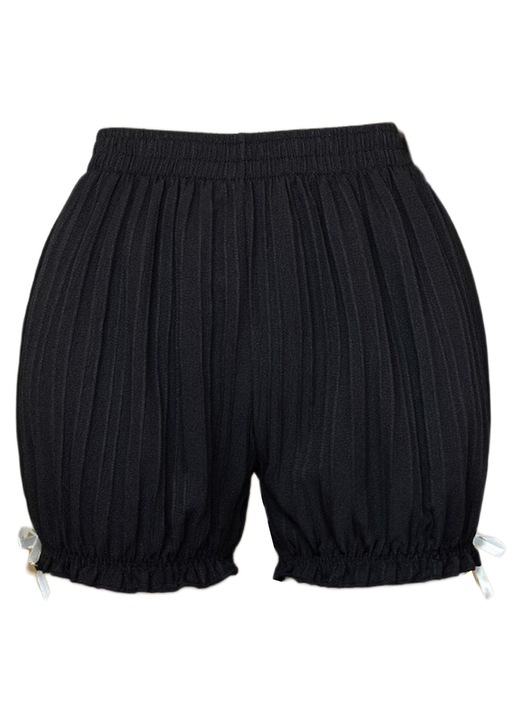 Pantaloni scurti din satin pentru femei, TRADERPLUS, design simplu, talie elastica, negru, One Size INTL