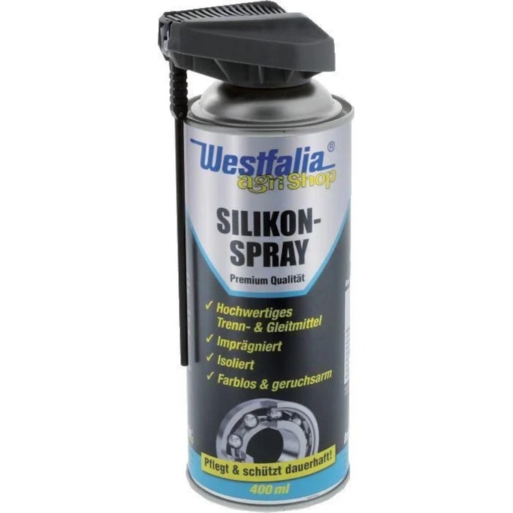 Spray Lubrifiant Siliconic 400 ml pentru Plastic, Lemn, Cauciuc si Metal