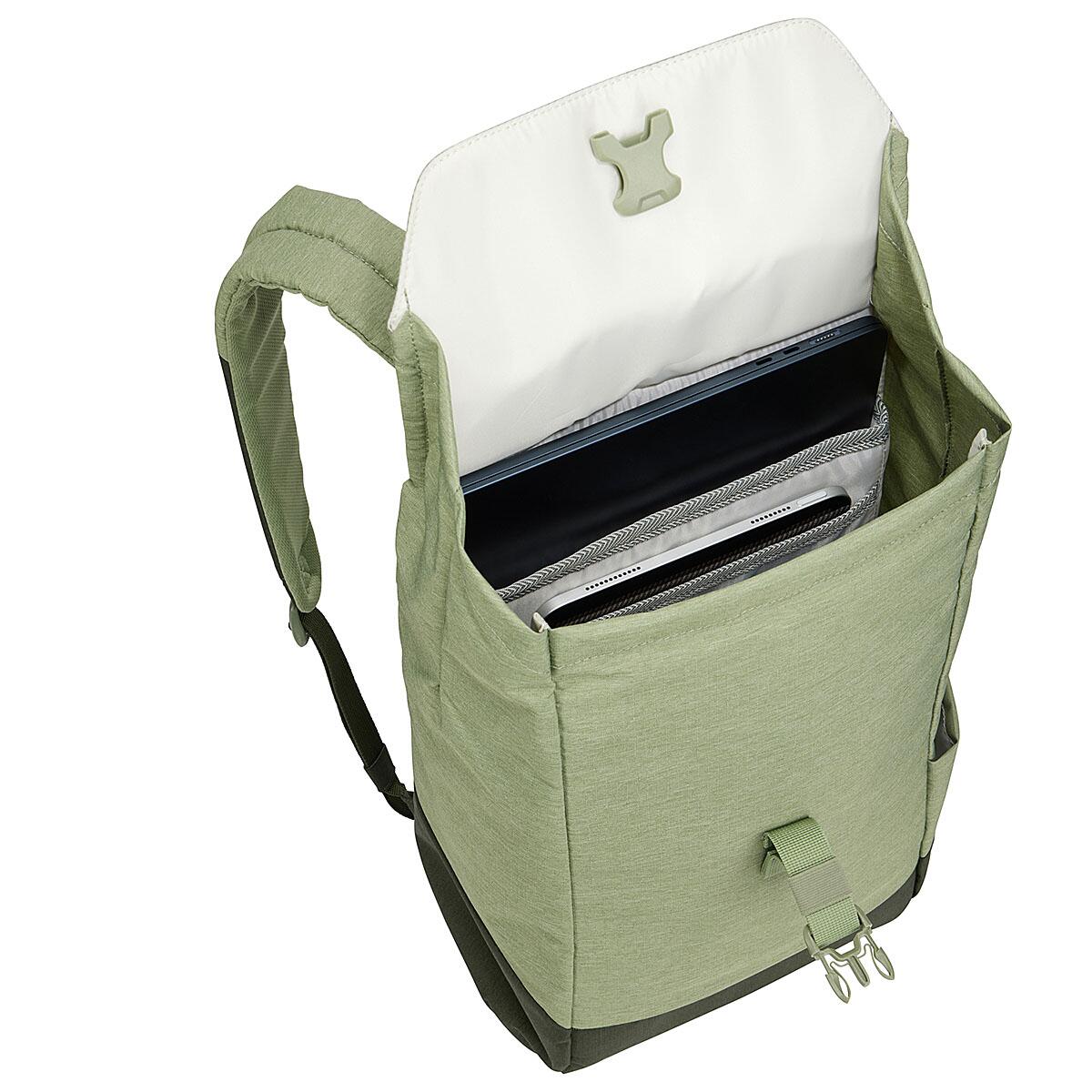Rucsac urban cu compartiment laptop, Thule, Lithos, 16L, Quiet green