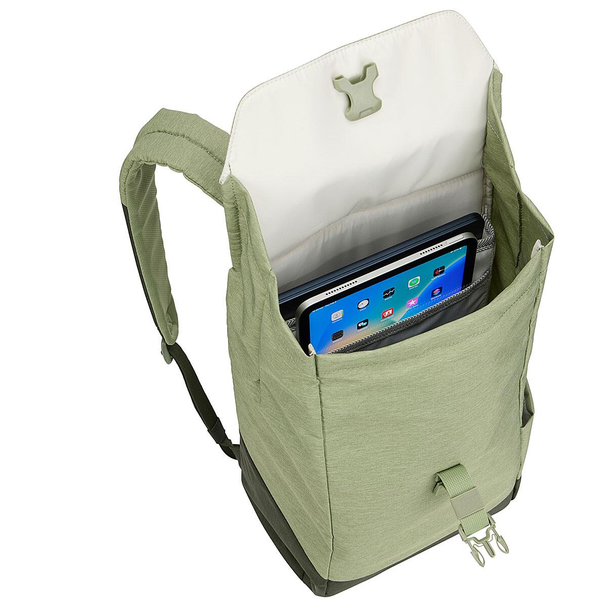 Rucsac urban cu compartiment laptop, Thule, Lithos, 16L, Quiet green