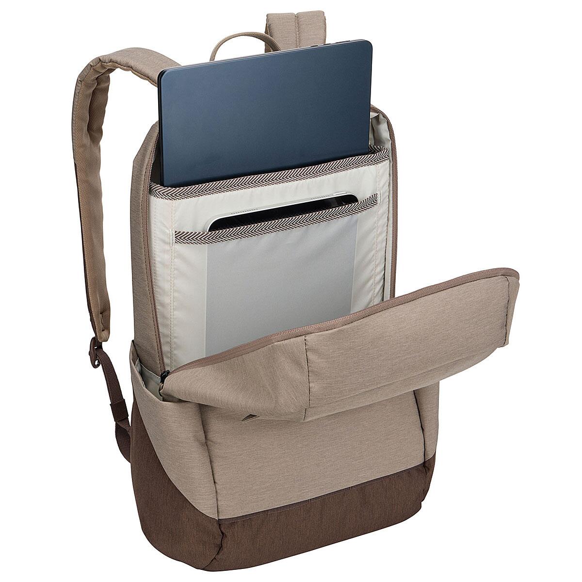 Rucsac urban Thule Lithos, 20L, maro nuanțat, compartiment laptop 16 inch, dimensiuni 31x19x46cm