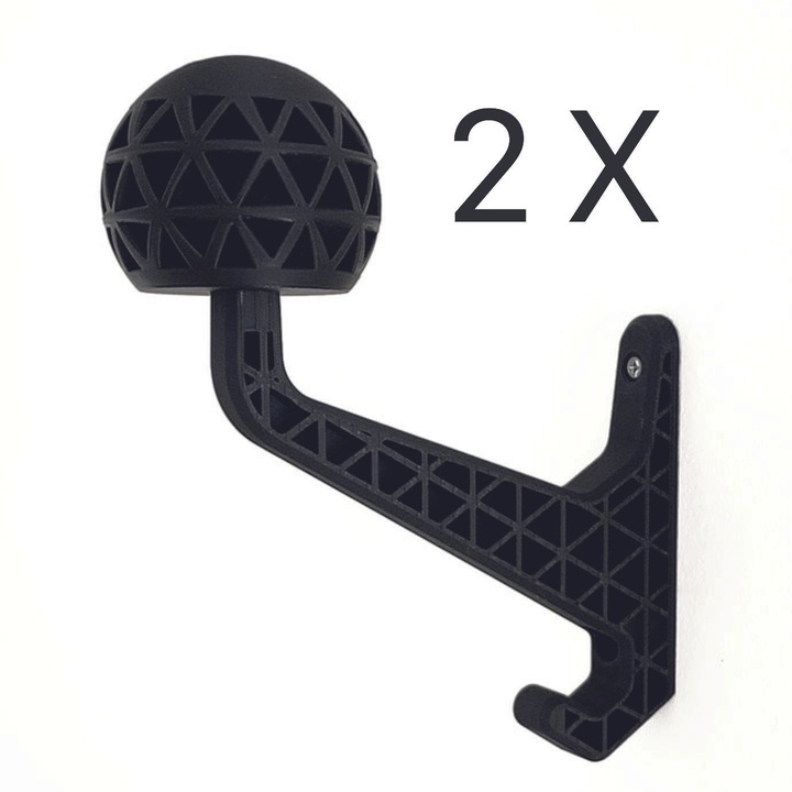 Set de 2 suporti casca de motocicleta XTRUST ST, negru