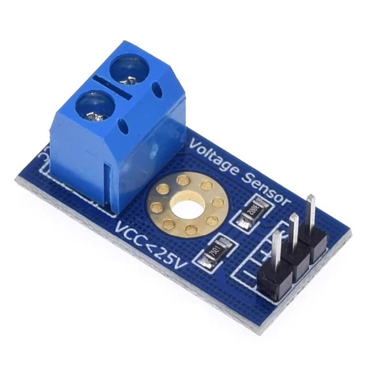 Senzor de tensiune pentru Arduino, DC 0-25V, divizor rezistiv 5:1
