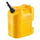 Canistră combustibil 19L, galben, rezervor transportabil, cu furtun de turnare 20mm, dimensiuni 340x230x385mm