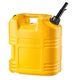 Canistră combustibil 19L, galben, rezervor transportabil, cu furtun de turnare 20mm, dimensiuni 340x230x385mm