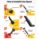 Canistră combustibil 19 L, galben, set 2, debit 15 L/min, design plat portabil