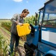 Canistră combustibil 19 L, galben, set 2, debit 15 L/min, design plat portabil