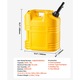 Canistră combustibil 19 L, galben, set 2, debit 15 L/min, design plat portabil