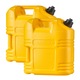 Canistră combustibil 19 L, galben, set 2, debit 15 L/min, design plat portabil