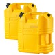 Canistră combustibil 19 L, galben, set 2, debit 15 L/min, design plat portabil