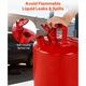 Bidon benzina de siguranta, 19 L, capac cu inchidere automata, opritor de flacara inoxidabil, rosu, 292x423mm