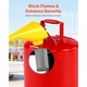 Bidon benzina de siguranta, 19 L, capac cu inchidere automata, opritor de flacara inoxidabil, rosu, 292x423mm