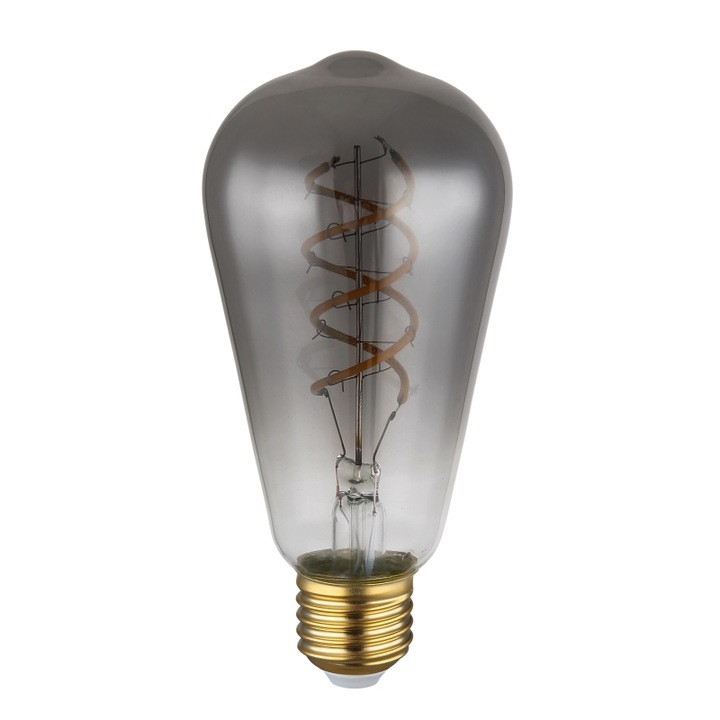 LED izzó GLOBO, füstszínű üveg, E27, 6.5W, 220lm, 64x141mm