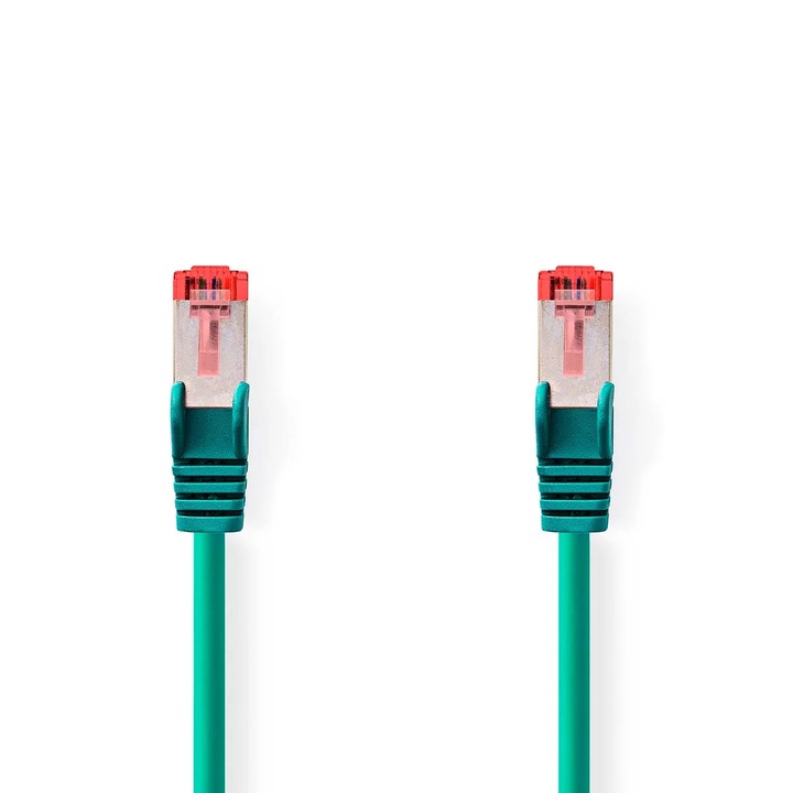 Cablu de retea CAT6, NEDIS, RJ45, 2m, rotund, verde
