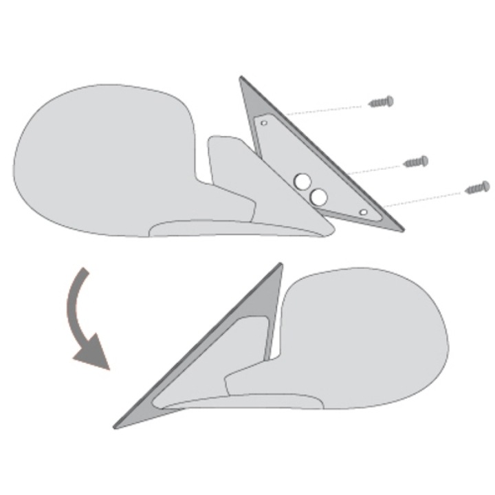 Set adaptoare oglinzi KITT pentru Vectra B, utilizare off-road