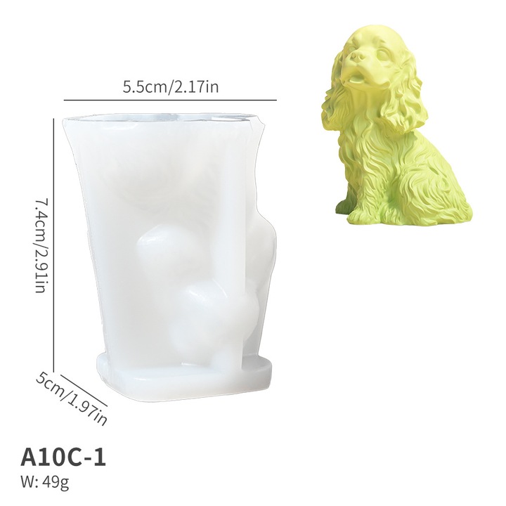Mulaj silicon Cocker Spaniel, HERUSI, reutilizabil, 5.5x5x7.4cm