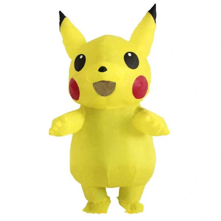 Надуваем костюм Pikachu, специален материал, за възрастни и деца, жълт, деца 110-140 см / възрастни 150-190 см