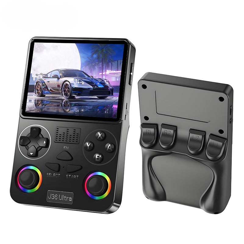 Consolă Retro Portabilă LUKETO J36, Ecran IPS 3.5 inch, 15000 jocuri, Negru, 64GB