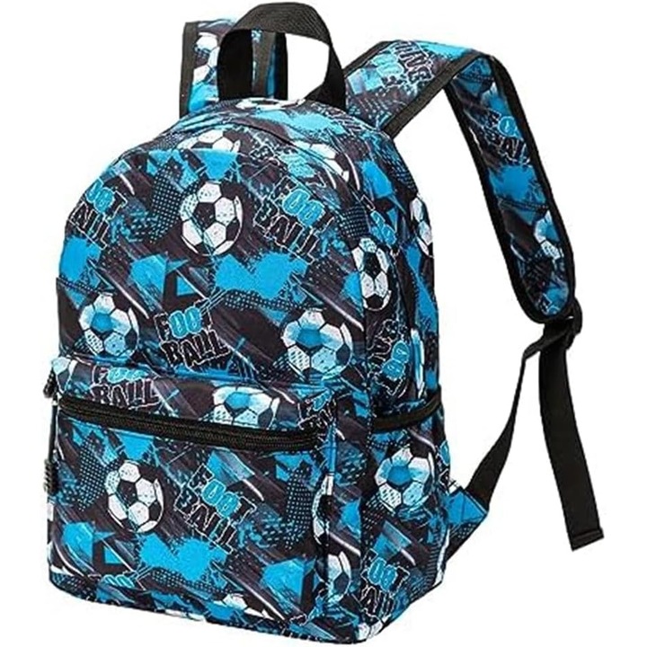 Ghiozdan copii Herusi 3D fotbal multicolor 33x10x25cm