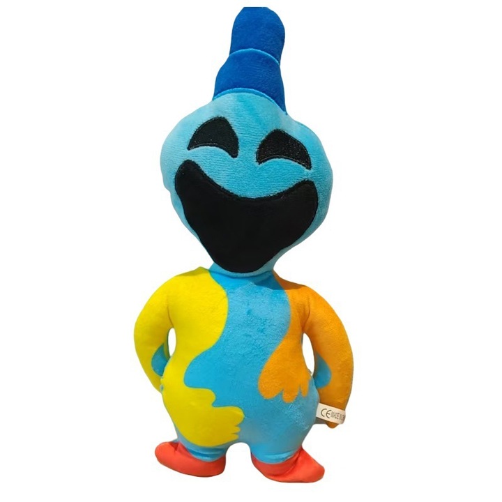 Jucarie de plus, Bobby, Omulet albastru zambitor, 30cm, 98g