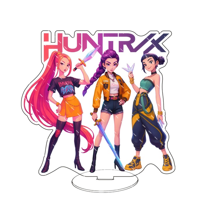 Акрилна фигурка K-POP Witch Hunter Girls, двулицева с междинен слой, A-1, 15 см