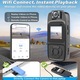 Camera de actiune WiFi, 4K Ultra HD, 1080p, suport de fixare pe piept/spate, viziune nocturna cu infrarosu, memorie de 64 GB, rotatie de 180°, baterie de 1500 mAh