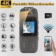 Camera de actiune WiFi, 4K Ultra HD, 1080p, suport de fixare pe piept/spate, viziune nocturna cu infrarosu, memorie de 64 GB, rotatie de 180°, baterie de 1500 mAh