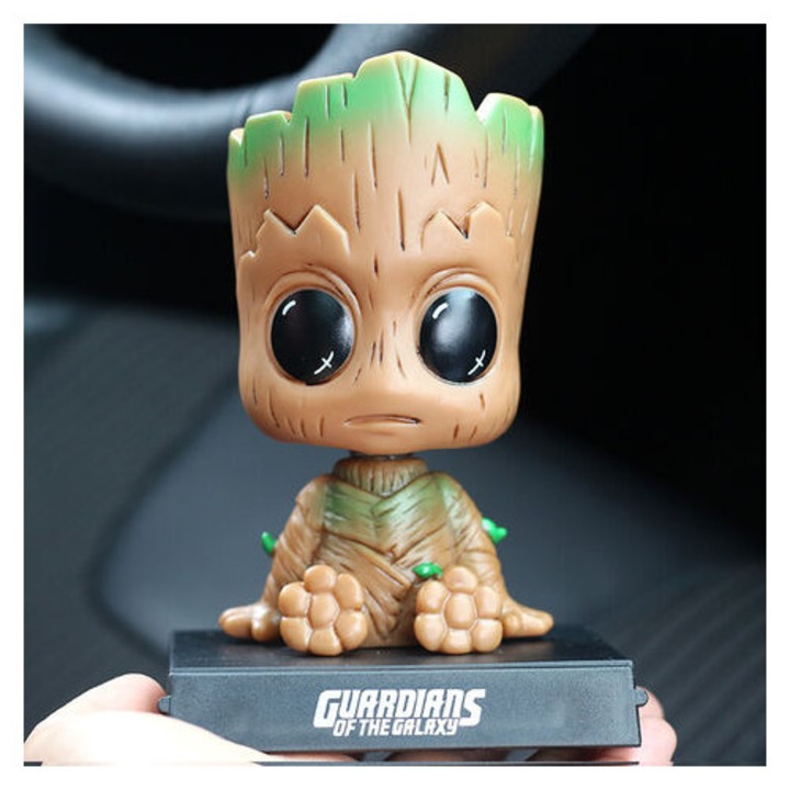 Autós telefontartó, Goku figura, szilikon, 11.9cm, többszínű