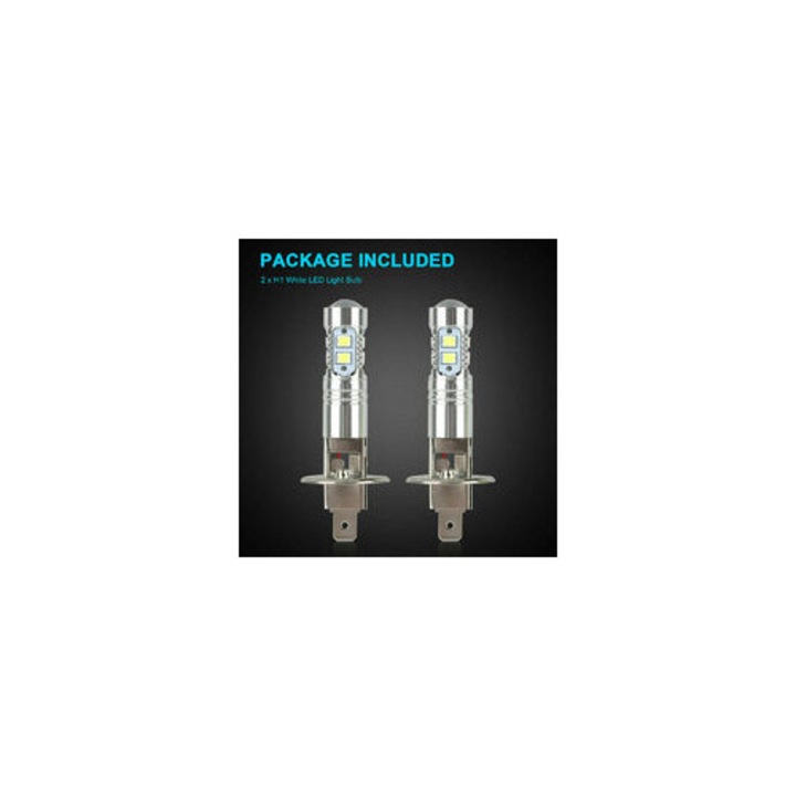 Bec auto LED 100W 6000K alb 12V-24V 360° set 2 buc