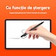 Stilou electromagnetic profesional universal Ugo®, cu atasare magnetica, 4096 niveluri de presiune, functie anti-touch, radiera integrata, compatibil cu Samsung, Lenovo, Asus, include 2 rezerve si cablu de incarcare, negru