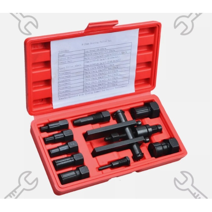Set scule extragere rulmenti interiori motocicleta aliaj 21.8x15x4.5cm