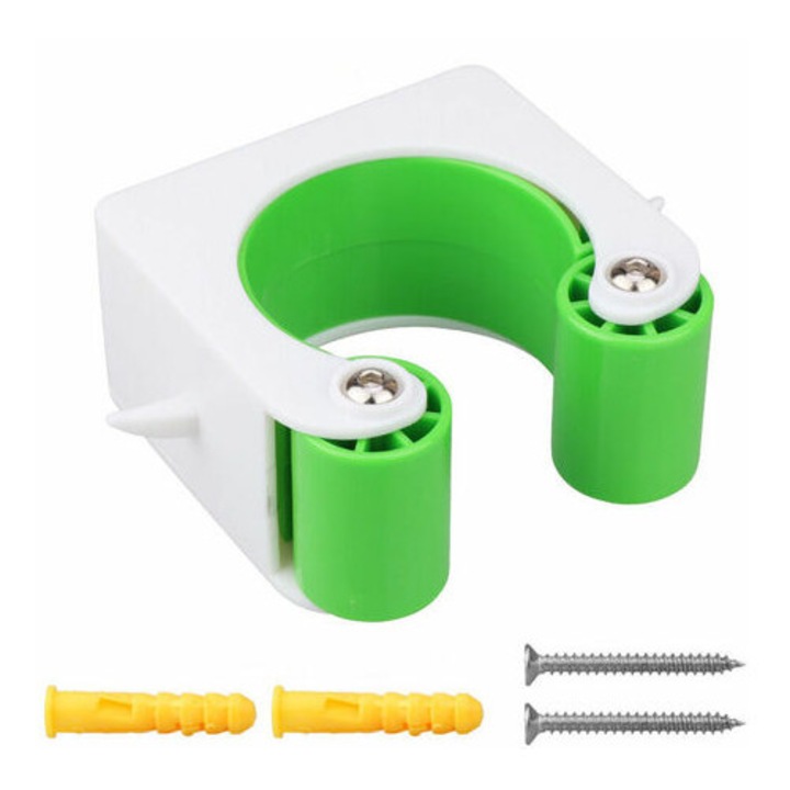 Suport perete bicicleta HERUSI, universal, verde, 4x4x2cm