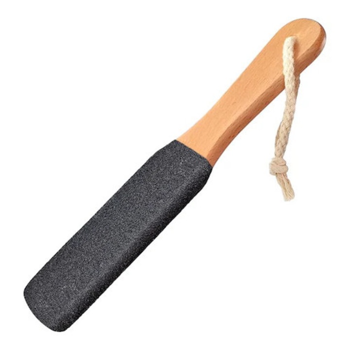 Pile pentru picioare HERUSI, beech, negru, 25x4.5cm, ergonomic, anti-alunecare
