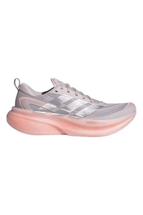adidas Performance, Supernova Glide futócipő fényvisszaverő részletekkel, Barackszín/Púderlila