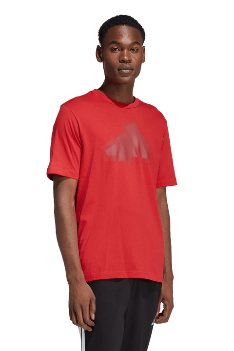 adidas Sportswear, Kerek nyakú póló logómintával, Piros