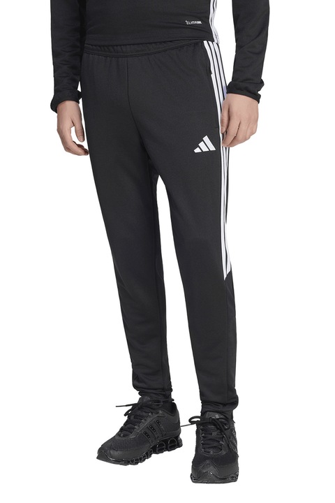 adidas Performance, Pantaloni conici cu logo pentru fotbal Tiro Essentials, Negru