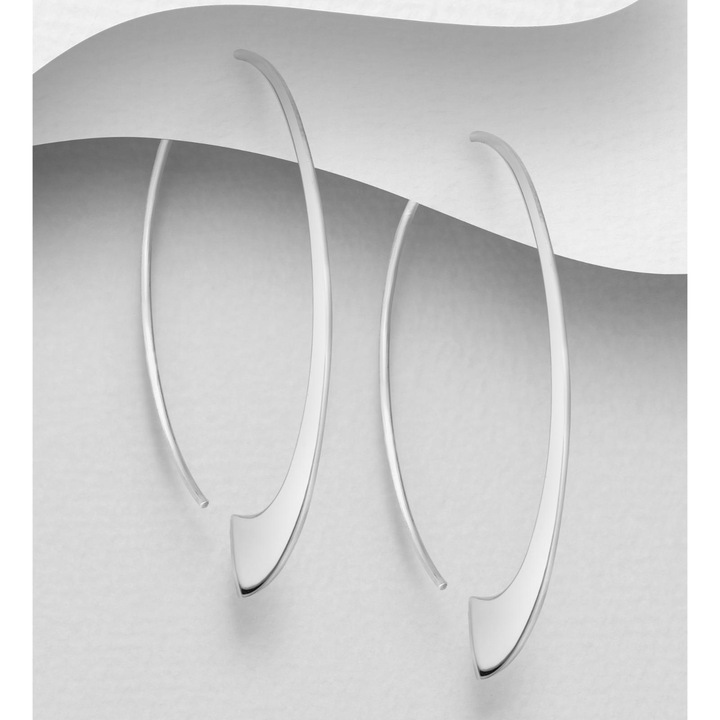 Cercei Creole Minimaliste din Argint 925