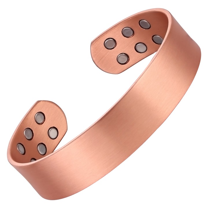 XTERRA mágneses terápiás karkötő tiszta 99,99% rézből, 18 mágnessel, 200x18.5x2mm, nőknek
