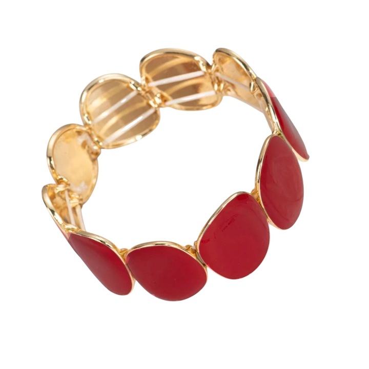 Bratara elastica, rosu si auriu, marime universala