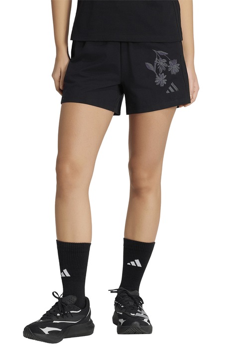 adidas Sportswear, Флорални шорти, Черен