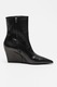 VIC MATIÉ, Botine din piele cu talpa wedge, Negru