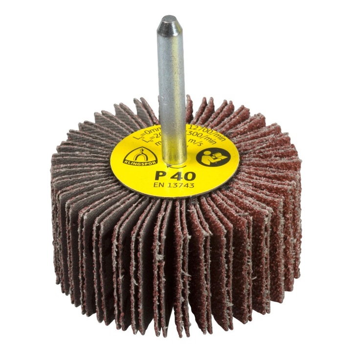 Perie abraziva Klingspor KM 613, 30x30mm, set 80 granulație, pentru inox, lemn, metale, plastic