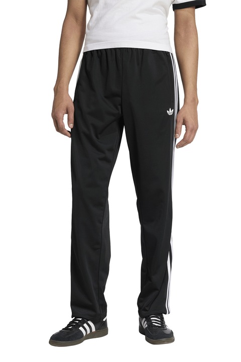 adidas Originals, Pantaloni de trening cu talie elastica Firebird, Alb/Negru