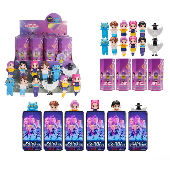 Set Figurine K-POP Devil Hunter, AjieQaQ®, 12 Modele Rare in Cutii Misterioase, Editie Speciala de Colectie, Sculpturi Detaliate Premium, Perfecte pentru Decor Birou si Accesorii Telefon, Cadou Ideal pentru Fani