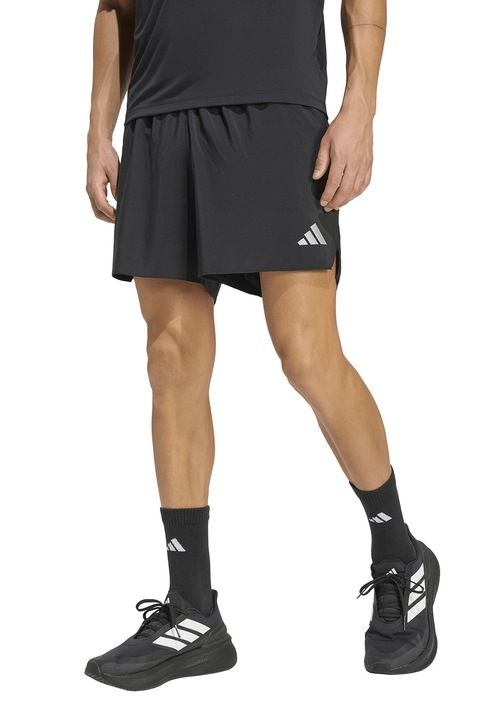 adidas Performance, Pantaloni scurti cu logo, pentru alergare Run Est, Negru