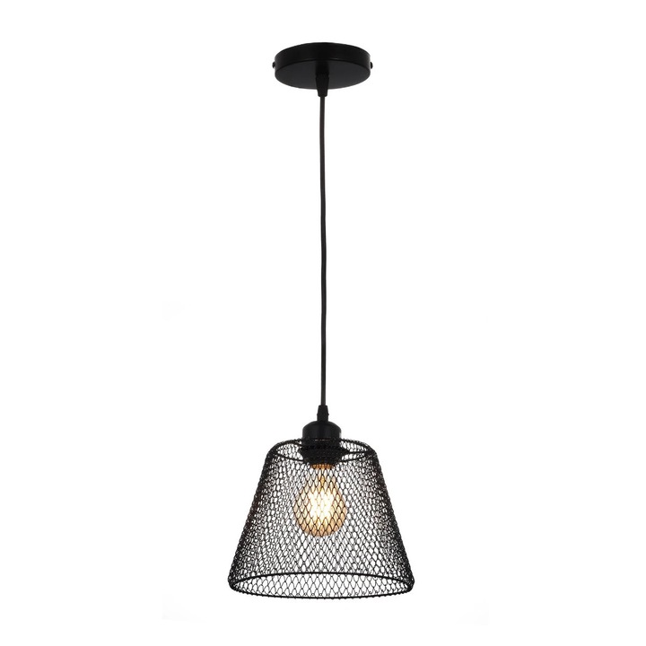 Suspensie Pendul Loana KL111158, negru, metal, 1 x E27, interior