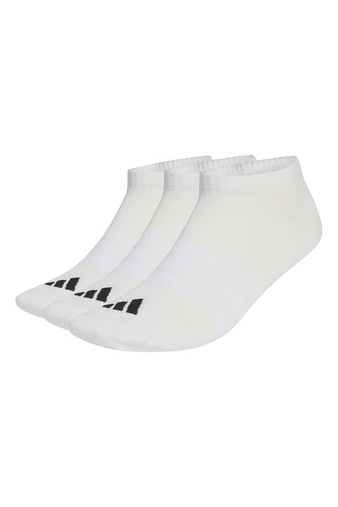 adidas Performance, Set de sosete unisex pana la glezna Essentials - 3 perechi, Alb fildes/Negru