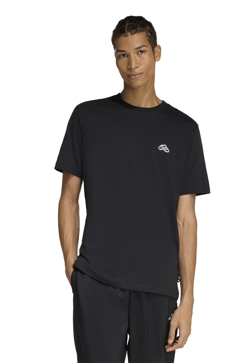 adidas Sportswear, Tricou de bumbac cu detaliu grafic, Negru