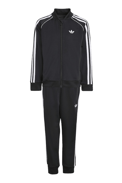 adidas Originals, Trening cu logo Essential, Alb/Negru