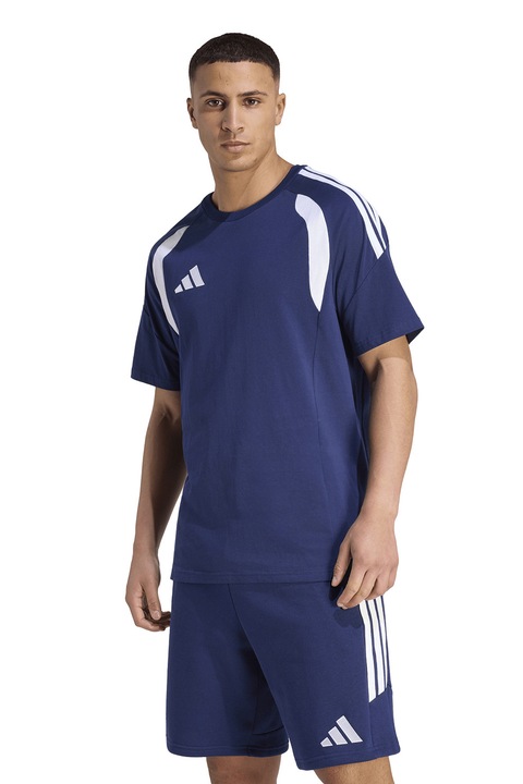 adidas Performance, Футболна тениска Tiro26l с контрасти, Бял/Тъмносин